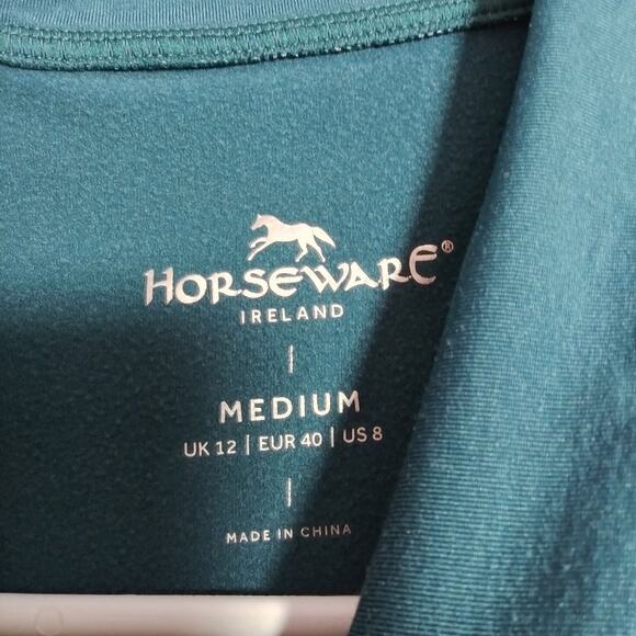 Horseware Thea Tech Quarter Zip Fleece - Galactic Teal/Dynamite Print Size M - Picture 7 of 11